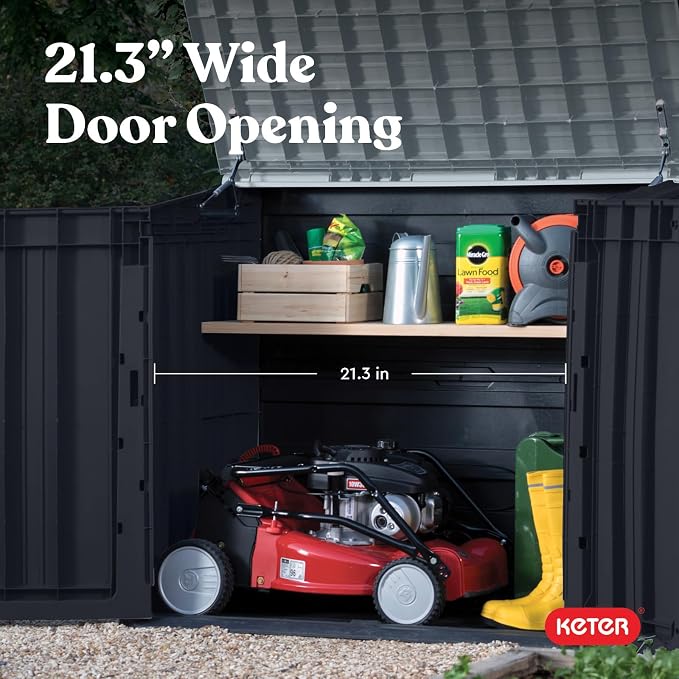 Keter Store-It-Out Prime 4.3 x 3.7 ft. Outdoor Resin Storage Shed - Image 10