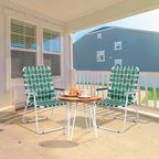 VINGLI Patio Lawn Webbed Folding Chairs Outdoor Beach Portable Camping Chair - Image 2