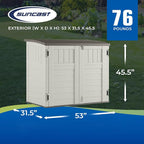 Suncast 3 Pack 34 Cu Ft Capacity Horizontal Outdoor Storage Shed - Image 2