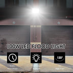 4 Pack 100W LED Flood Light, IP66 Waterproof Outside Flood Light, 12500LM Super - Image 5