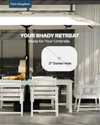 5-Piece White Outdoor Dining Set - Image 4
