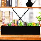 16.1 x 3.2 x 3.5 Inch Long Rectangular Planter Box Window Sill Plant Box Metal - Image 4