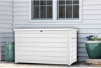 Keter XXL 230 Gallon Deck Storage Box Outdoor Patio Container ~ White - Image 5
