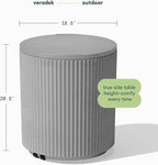 Veradek 21in Outdoor Cooler Side Table, Stone-Plastic Composite, Weather - Image 2