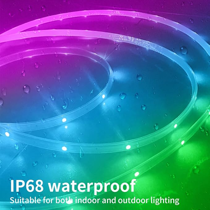 KSIPZE Outdoor LED Rope Lights, IP68 Waterproof Outside Led Lights - Image 7