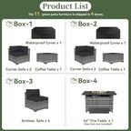 Aoxun 11 Piece Patio Furniture Set - Image 5