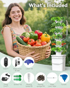 Vertical Hydroponics Growing System Kit, Indoor Outdoor Gardening System Kits - Image 9