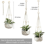 CADNLY Macrame Plant Hangers Indoor – Rope Hanging Plant Holder - Image 4