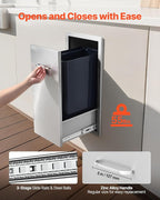 VEVOR Outdoor Kitchen Trash Drawer, 11.81" W x 19.6" D x 23.62" H Interior - Image 6