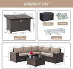 Kullavik 7 Pieces Outdoor Patio Furniture Set - Image 6