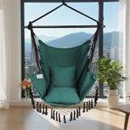 Hammock Chair Hanging Rope Swing Chair, Max 450 Lbs, Large Hanging Chair - Image 7