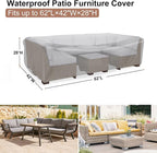 Patio Furniture Covers, Heavy Duty Outdoor Furniture Cover Waterproof, - Image 2