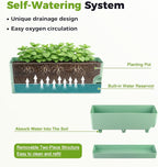 4 Pack Self Watering Pots for Indoor Plants 17 Inches Window Boxes Planters - Image 4