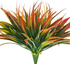 6Pcs Artificial Grass Fake Plants 17.3in Outdoor Plastic Plants UV Resistant by Phliofd