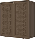 Storage Box Outdoor Caninet, Resin Indoor Storage Box Waterproof Outdoor by Mrosaa