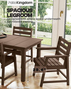 5-Piece Brown Outdoor Dining Set - Image 5