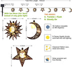 Beautyard Solar String Lights Outdoor Star Moon Sun 13Ft 153In Led Solar - Image 4