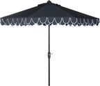 SAFAVIEH 9ft Outdoor Patio Umbrella, Auto Crank Tilt, UV Resistant by SAFAVIEH