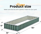 KING BIRD Raised Garden Bed 101" x 36" x 12" 4 Installation Methods - Image 7