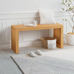 Bamboo Dining Bench, 35 inch Farmhouse Decor Indoor Kitchen Table Bench - Image 4