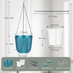 QCQHDU Self Watering Hanging Pots, 2 Pack 7.2 Inch Hanging Planters - Image 3