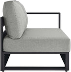 Modway Tahoe Aluminum Modular Right-Facing Outdoor Patio Loveseat Gray - Image 4