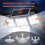 WdtPro Solar Lights Outdoor Motion Sensor 4Pack, 3500LM Bright Solar Flood - Image 2