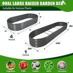 A ANLEOLIFE 5-Pack 6X2X1.5ft & 12X3X1.5ft Deep Root Galvanized Raised Garden - Image 2