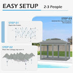 ECOTOUGE 11FT Pop Up Gazebo, Canopy Tent - Image 5