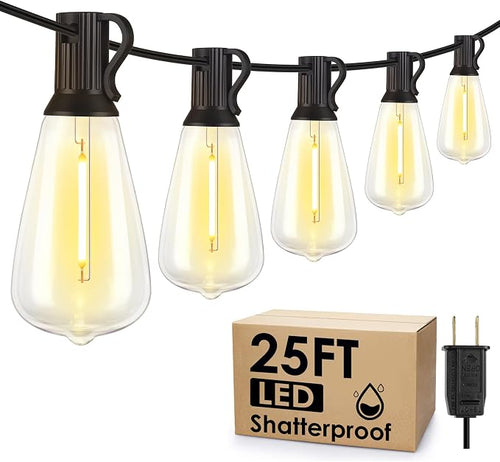 25FT Outdoor String Lights, Patio Lights by Larkvue