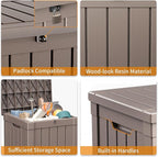 ROJIK 57 Gallon Outdoor Storage Housing Deck Box - Image 7