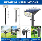 Solar Lights Outdoor, 5 Working Modes Solar Powered Spotlights - Image 4