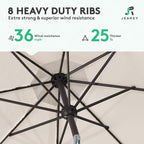 JEAREY 9FT Outdoor Patio Umbrella Market Umbrella - Image 4