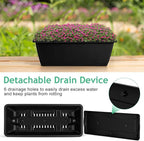 ETELI Railing Planter 6 Pack, 16.9 Inch Window Basket Deck Boxes Plastic Flower - Image 3