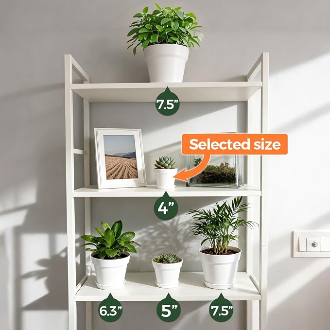 T4U 4 Inch Plant Pots 18-Pack, Small Flower Pots - Image 5