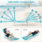 GYMAX Tanning Chair, 330lbs Capacity & Shoulder Strap, Portable Layout - Image 4