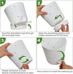 Orchid Pots with Holes, 6 Inch Self Watering Orchid Pot 2 Pack Plastic Plant - Image 4