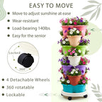 Umigy 2 Set Multicolor 7 Tier Stackable Vertical Planters - Image 6