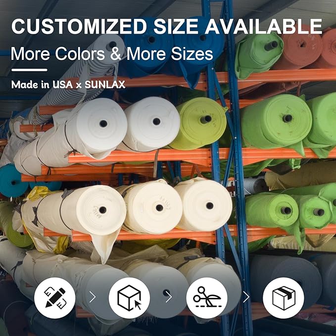 SUNLAX Sun Shade Sail 12' x 15' Butter Cream Rectangle Canopy Sail Shade Cover - Image 5