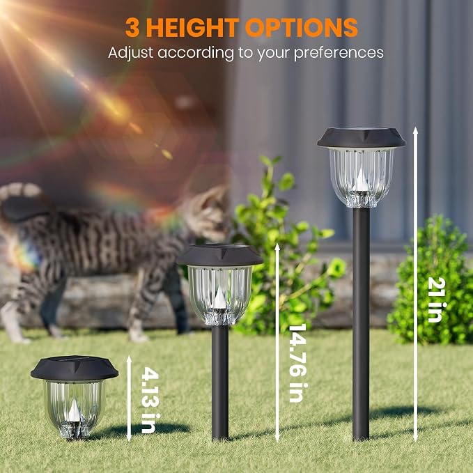 AOSEA 4 Pack Christmas Solar Pathway Lights Outdoor Waterproof - Image 3