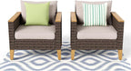 Sophia & William Outdoor Patio Furniture Set High Back Wicker Sofa All-Weather by SophiaWilliam