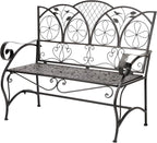 Alpine Corporation 45" Long Outdoor Metal Classic Bench - Image 9