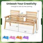 Tangkula Outdoor Fir Wood Bench - Image 3