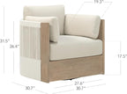 CHITA Boho Patio Rattan 360° Swivel Chair, Outdoor Wicker Furniture - Image 5