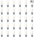 Meconard 30 Pack S14 Edison String Light Bulbs, 1 Watt Replacement Bulbs by Meconard