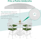 VIVIJASON 5-Piece Patio Swivel Bar Stools Set, All Weather Cast Aluminum - Image 5
