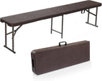 VINGLI 6 feet Plastic Folding Bench, Portable in/Outdoor Picnic Party Camping by VINGLI