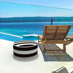 LVTXIII Outdoor Inflatable Ottoman, Fade-Resistant Round Footrest Stool D21”x - Image 7