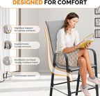 VINGLI Outdoor Bar Chairs Set of 8 – Stackable Outdoor Bar Stools - Image 4