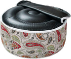 Magpie Fabrics Indoor/Outdoor Inflatable Stool Ottoman Pouf, Water Repellent - Image 7